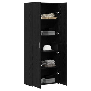 vidaXL Highboard 2 pcs Black Oak Look 70 x 42.5 x 185 cm