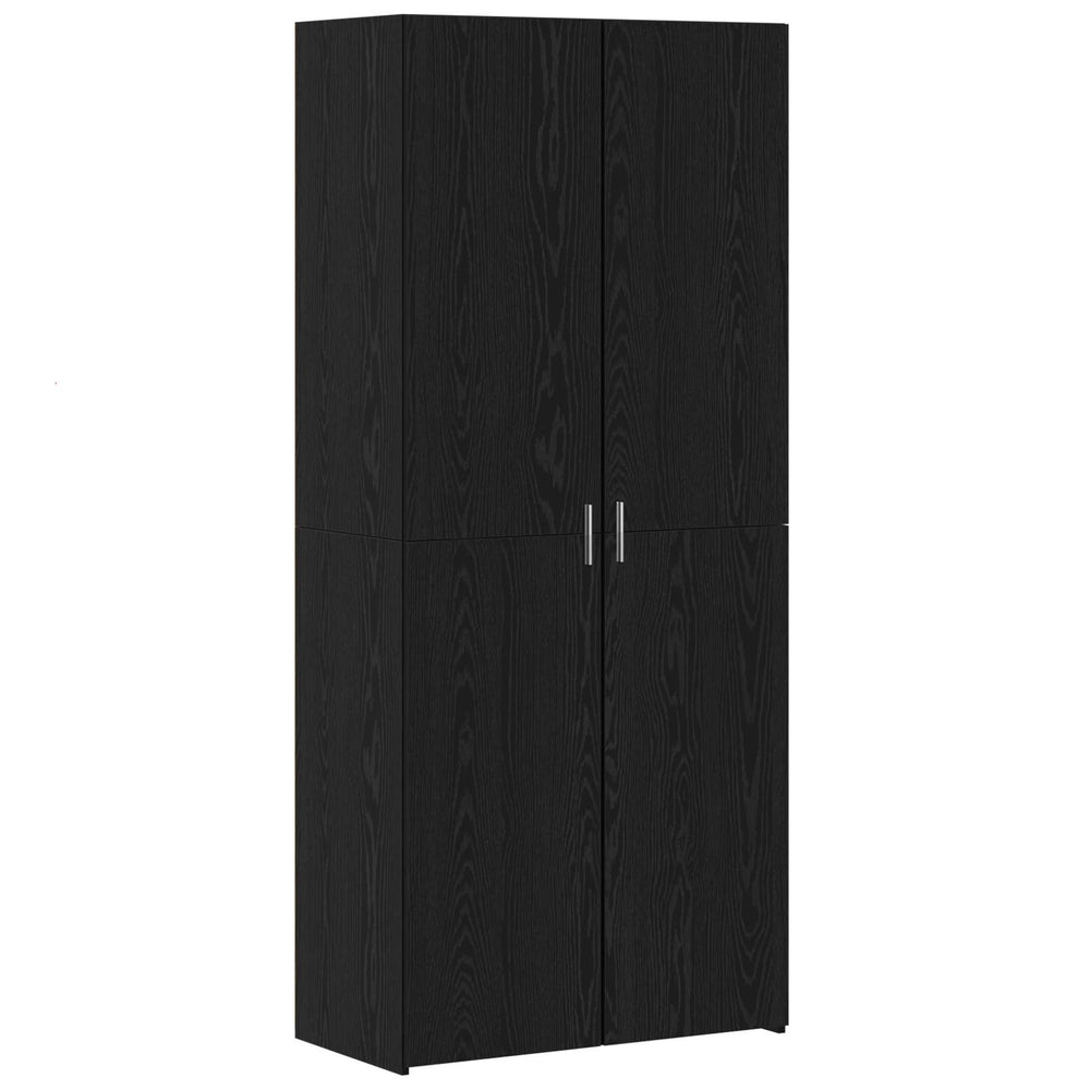 Highboard 2er Set Schwarz Eichenoptik