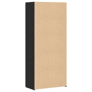 Highboard 2er Set Schwarz Eichenoptik