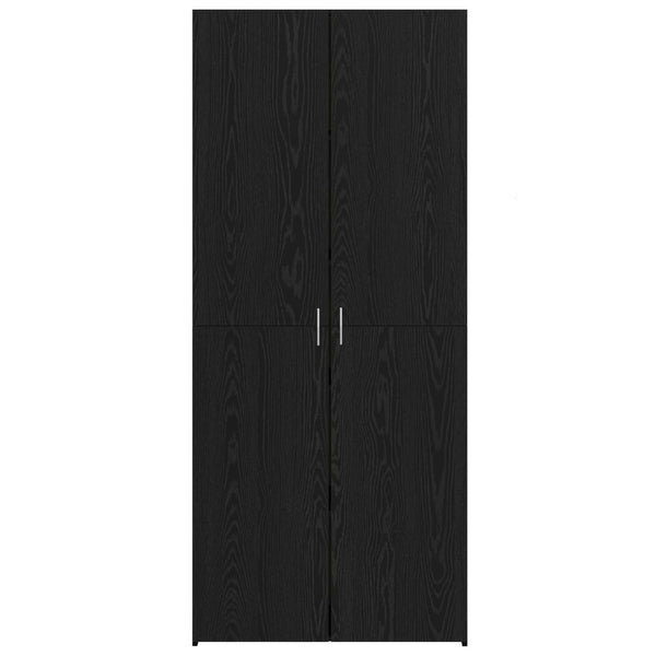 Highboard 2er Set Schwarz Eichenoptik