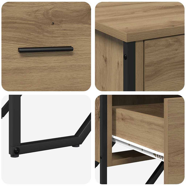 Kommode mit Schubladen, Artisan-Eiche, 2er-Set