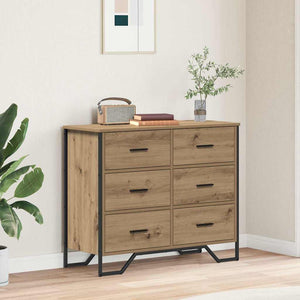 Kommode mit Schubladen, Artisan-Eiche, 2er-Set