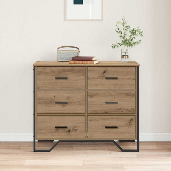 Kommode mit Schubladen, Artisan-Eiche, 2er-Set