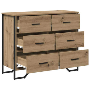 Kommode mit Schubladen, Artisan-Eiche, 2er-Set