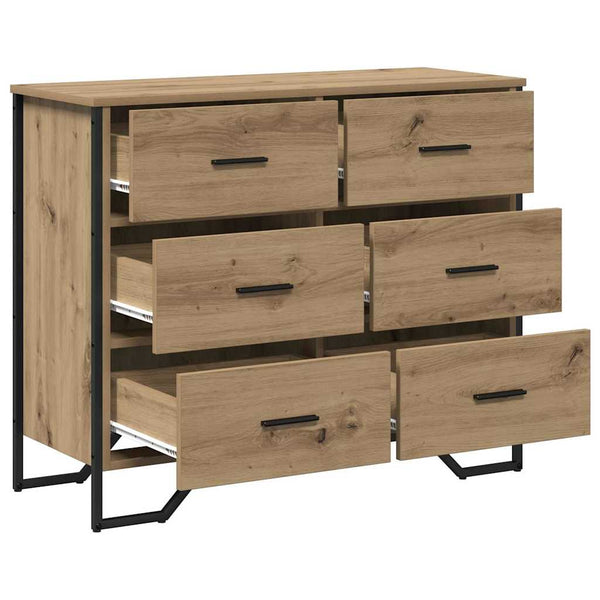 Kommode mit Schubladen, Artisan-Eiche, 2er-Set