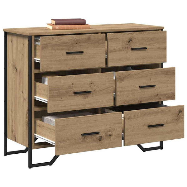 Kommode mit Schubladen, Artisan-Eiche, 2er-Set