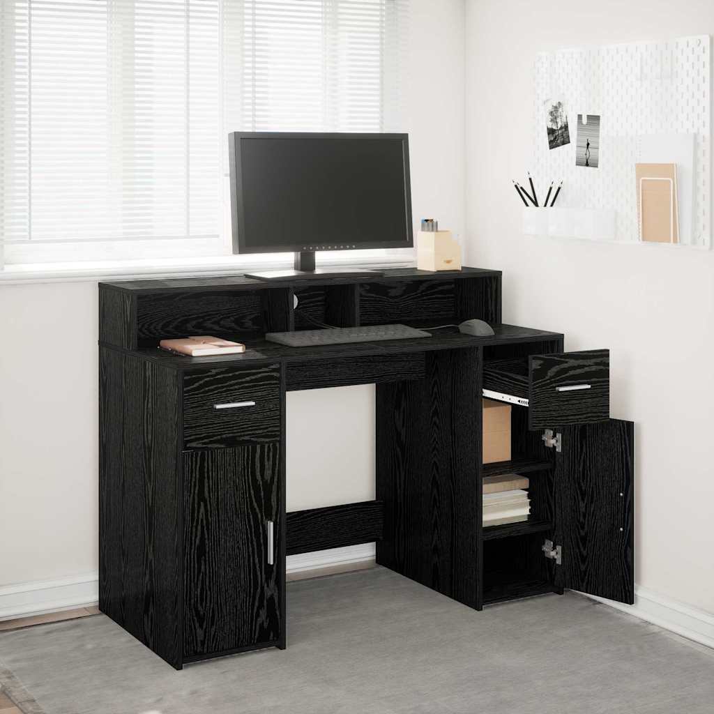 Schreibtisch Schwarze Eiche 120 cm