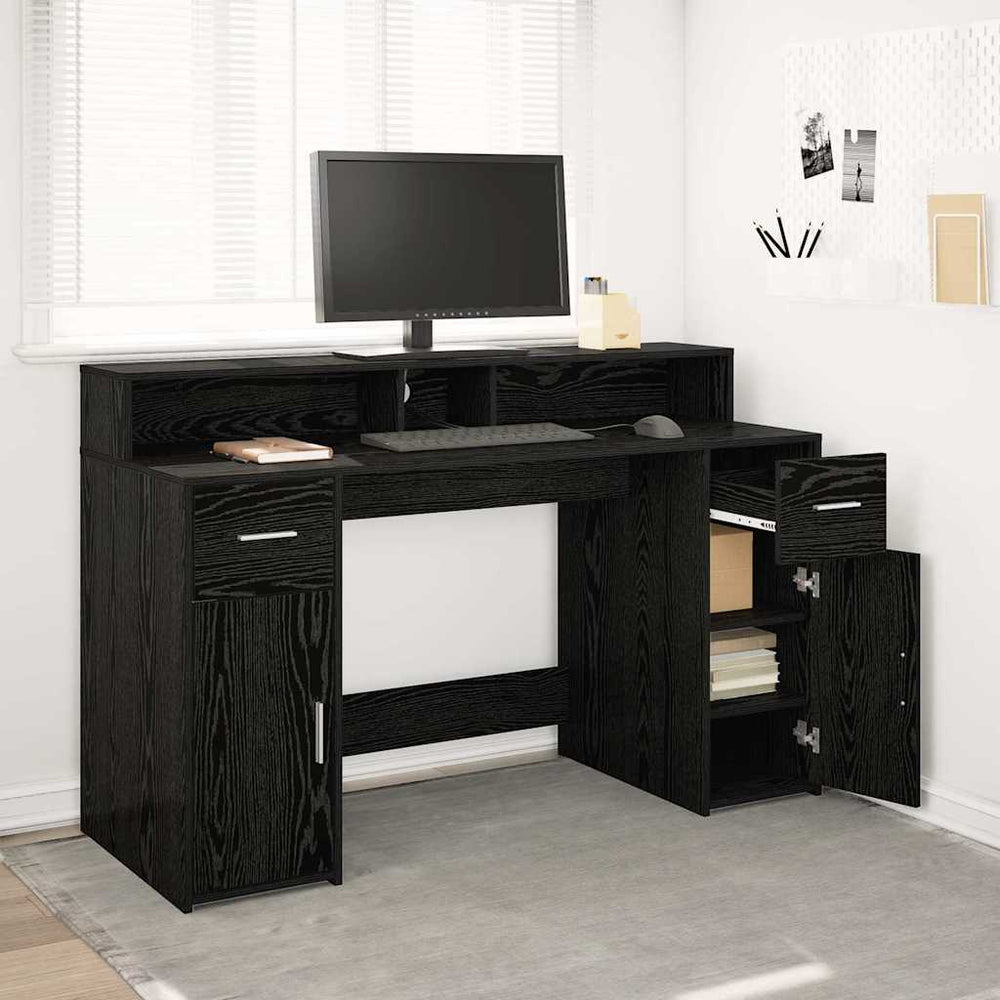 Schreibtisch Schwarze Eiche 140 cm