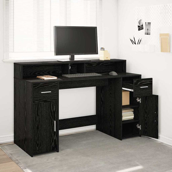 Schreibtisch Schwarze Eiche 140 cm