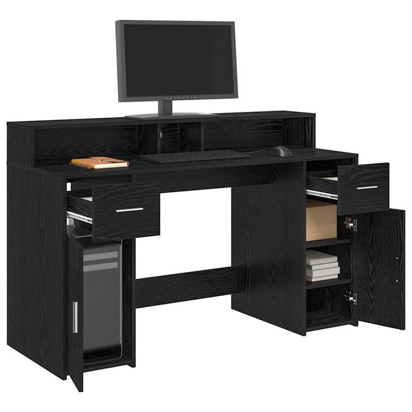Schreibtisch Schwarze Eiche 140 cm