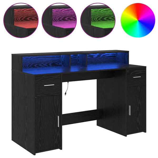 Schreibtisch Schwarze Eiche 140 cm