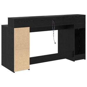 Schreibtisch Schwarze Eiche 160 cm mit LED