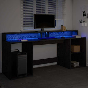 Schreibtisch Schwarze Eiche 200 cm