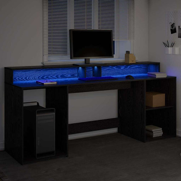 Schreibtisch Schwarze Eiche 200 cm