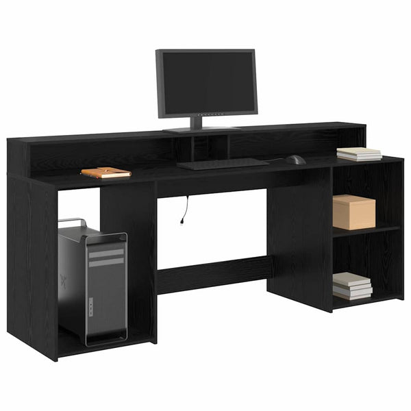 Schreibtisch Schwarze Eiche 200 cm