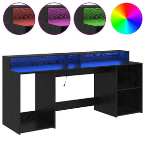 Schreibtisch Schwarze Eiche 200 cm