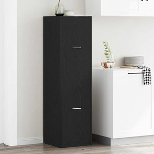 Apothekerschrank Schwarz Eichenoptik 144,5 cm