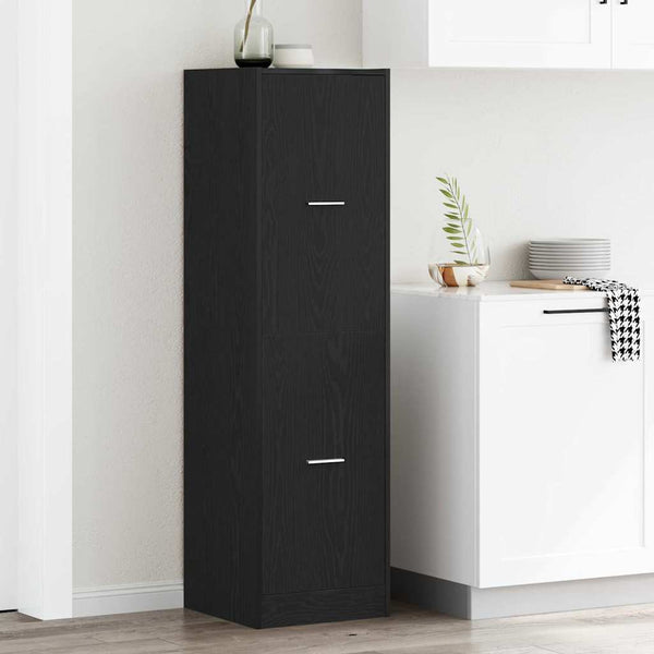 Apothekerschrank Schwarz Eichenoptik 144,5 cm