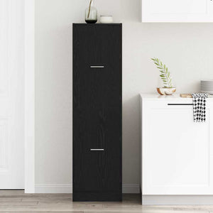 Apothekerschrank Schwarz Eichenoptik 144,5 cm