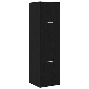 Apothekerschrank Schwarz Eichenoptik 144,5 cm