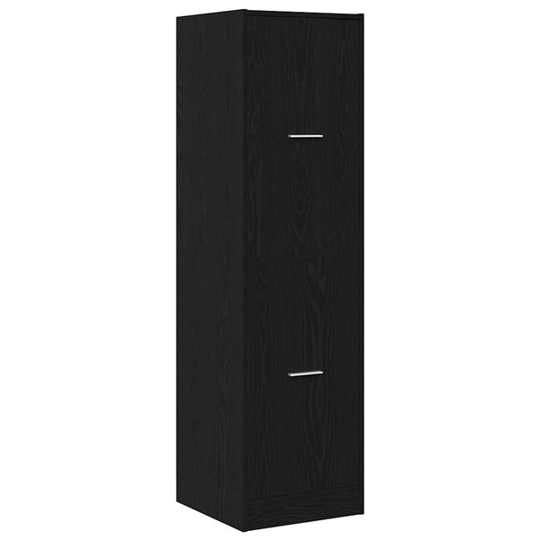 Apothekerschrank Schwarz Eichenoptik 144,5 cm