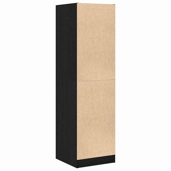 Apothekerschrank Schwarz Eichenoptik 144,5 cm