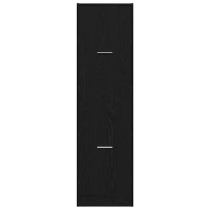Apothekerschrank Schwarz Eichenoptik 144,5 cm