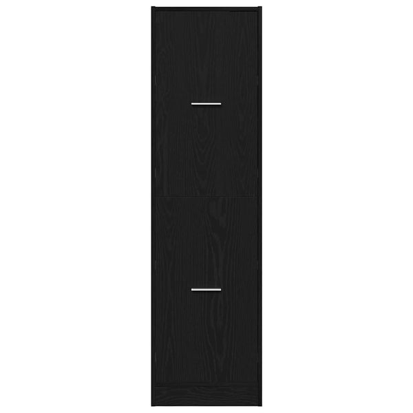 Apothekerschrank Schwarz Eichenoptik 144,5 cm