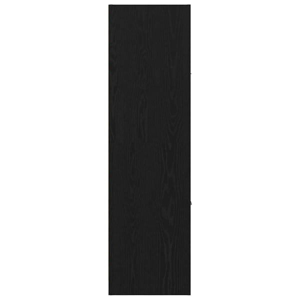 Apothekerschrank Schwarz Eichenoptik 144,5 cm