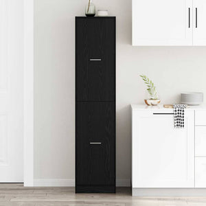 Apothekerschrank Schwarz Eichenoptik