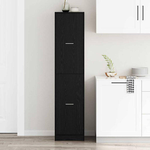 Apothekerschrank Schwarz Eichenoptik