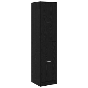 Apothekerschrank Schwarz Eichenoptik