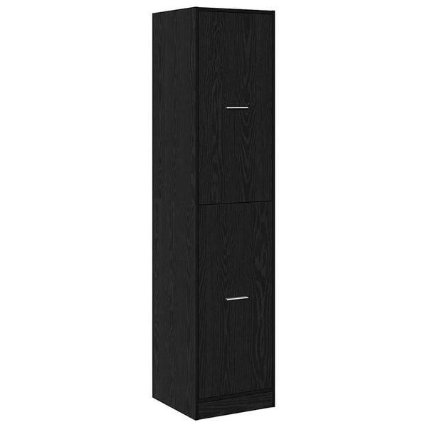 Apothekerschrank Schwarz Eichenoptik