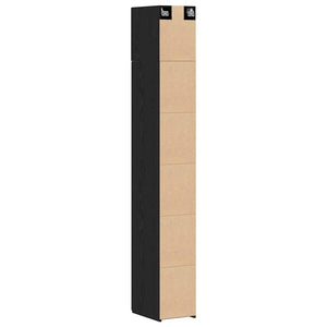 vidaXL Meuble de rangement 3 pcs Noir aspect chêne