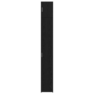 vidaXL Meuble de rangement 3 pcs Noir aspect chêne