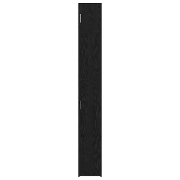 vidaXL Meuble de rangement 3 pcs Noir aspect chêne