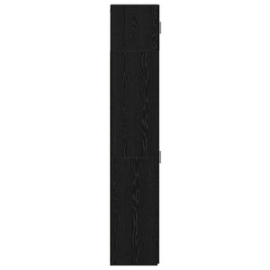 vidaXL Meuble de rangement 3 pcs Noir aspect chêne