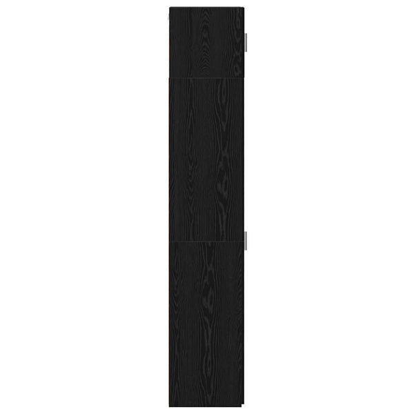 vidaXL Meuble de rangement 3 pcs Noir aspect chêne