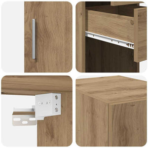 Aufbewahrungsschrank 2er Set Artisan-Eiche