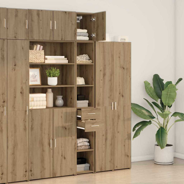 Aufbewahrungsschrank 2er Set Artisan-Eiche