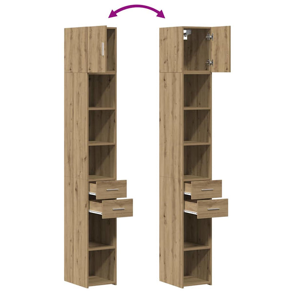 Aufbewahrungsschrank 2er Set Artisan-Eiche