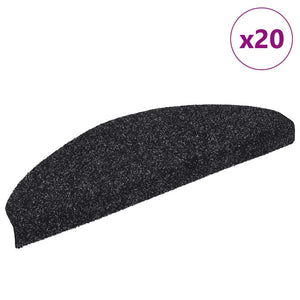Selbstklebende Stufenmatten, 20er Set, Schwarz
