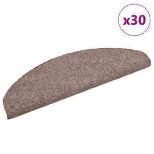 Selbstklebende Stufenmatten, 30er Set Hellbraun