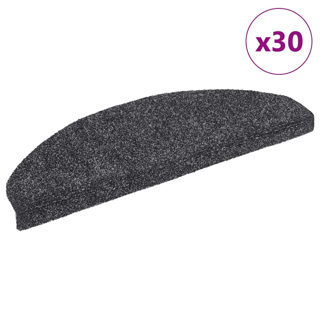 Selbstklebende Stufenmatten Dunkelgrau 65x21cm 30er Set