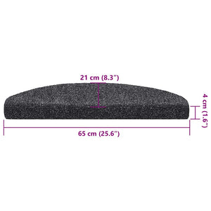 Selbstklebende Stufenmatten Dunkelgrau 65x21cm 30er Set