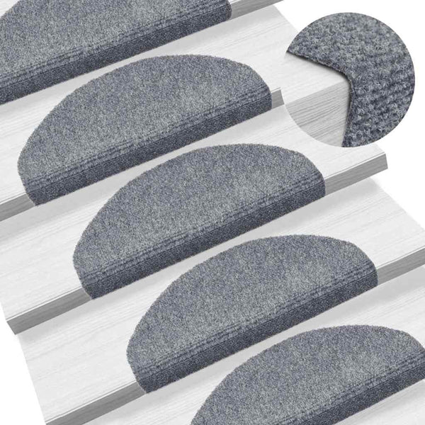 Selbstklebende Stufenmatten, 30er Set, Hellgrau