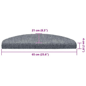 Selbstklebende Stufenmatten, 30er Set, Hellgrau