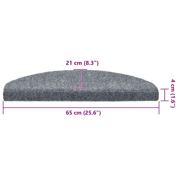 Selbstklebende Stufenmatten, 30er Set, Hellgrau