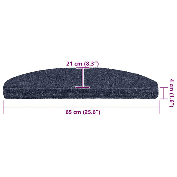 Selbstklebende Stufenmatten Blau 65x21cm 30er Set