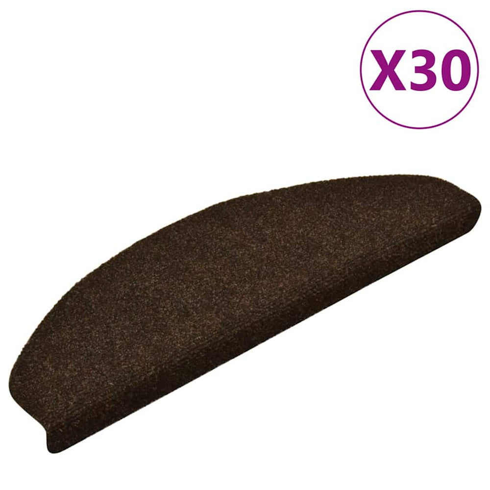 Selbstklebende Stufenmatten, 30er Set, Braun